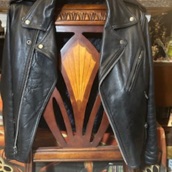 Rare 1970s Harley Davidson Leather Jacket with Spleen Guard/Belt SZ. 40 - Picture 5 of 16